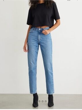 Dynamite Claudia Medium Blue Straight Leg Jeans